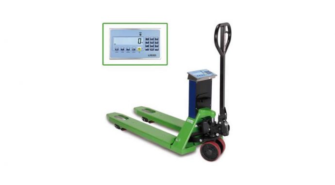 Hand pallet truck with weighing and printer